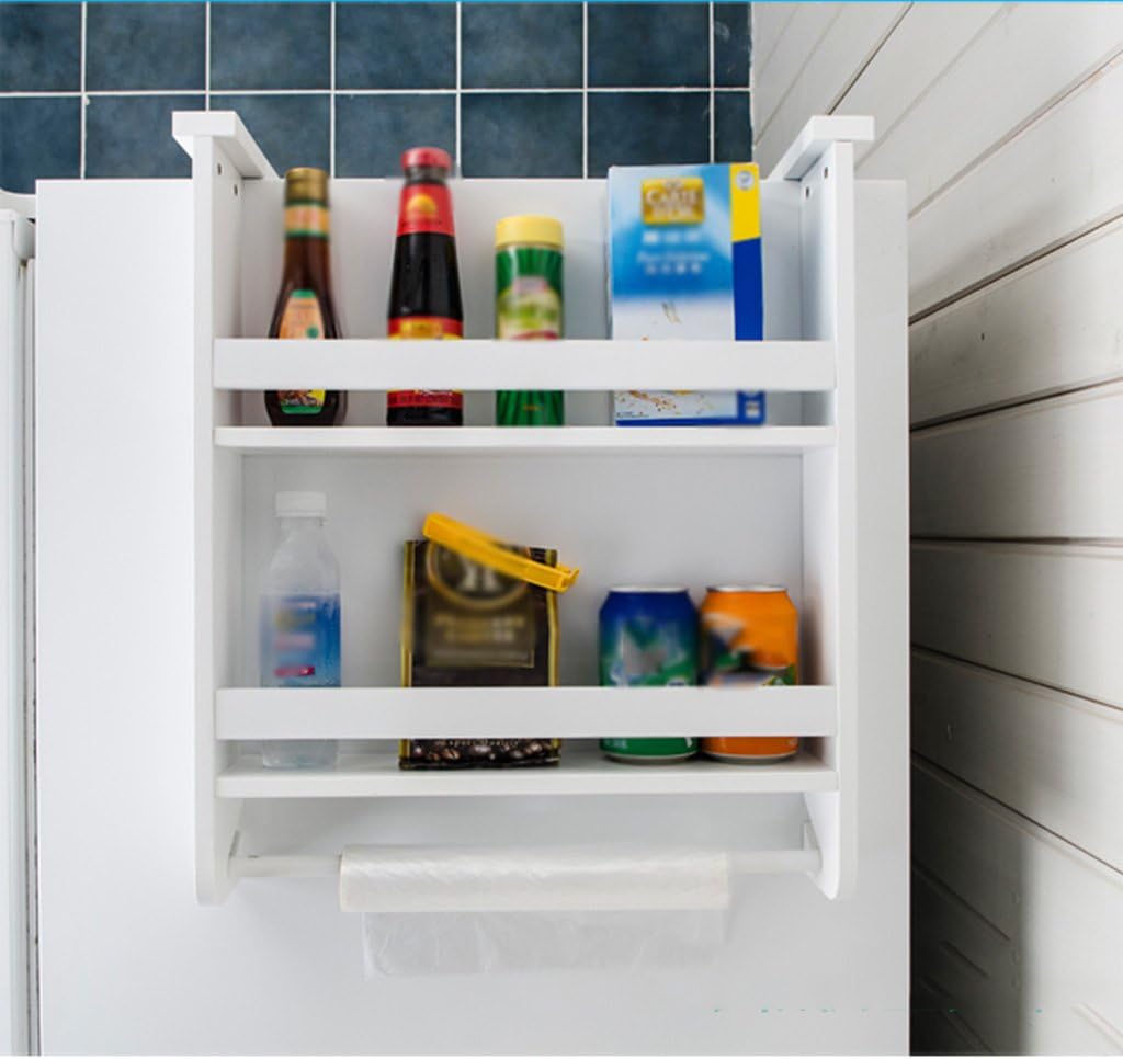 ZHDC® Fridge Hanging Condiment Storage Rack Kitchen Shelf Creative Refrigerator Side Pallets Refrigerator Pylon Side Wall Strong bearing capacity (Size : 57*17*10cm)