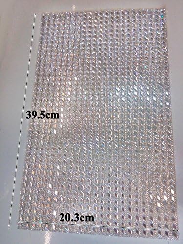 Superstore Rhinestone Trim Crystal Glass Craft Type Can do art cut to match clothes. Be it shoes, bags, weddings, beautiful parties, Christmas (silver &amp; clean 23 rows)