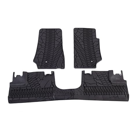 Amazon Com Jaxpety Black All Weather 3 Piece Floor Mat Set For 07