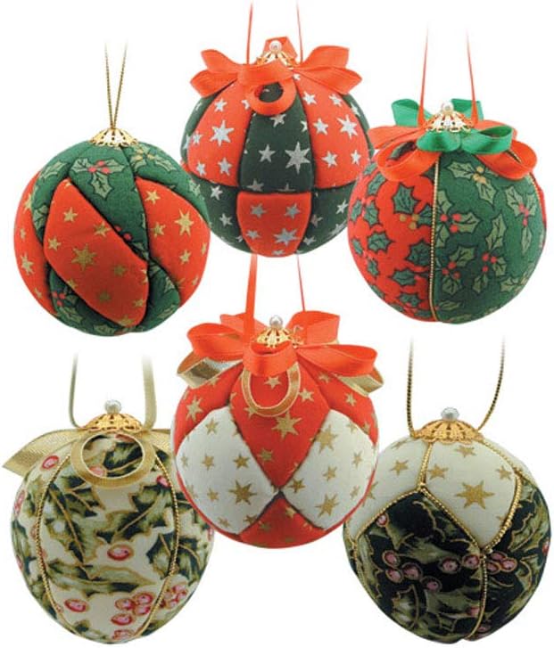 Download 6 Christmas Fabric Covered Baubles Craft Kit Adults Christmas Craft Kits Amazon Co Uk Toys Games PSD Mockup Templates