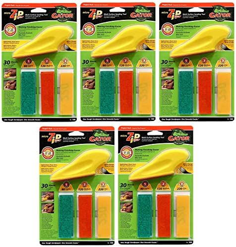 Gator Finishing 7800 Step-123 Micro Zip Sander Project Pack ((Set) of 5)