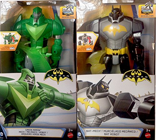 DC Comic Batman Mechs vs. Mutants 12 inch Action Figure - Bat-Mech VS Green Arrow Mech Robot 12