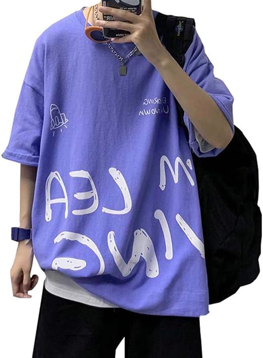 Amazon Mlboss メンズ Tシャツ 半袖 カットソー クルーネック オーバーサイズ ティーシャツ 白 ティーシャツ 韓国ファッション コットン Tシャツ オシャレ Tシャツ カットソー 通販