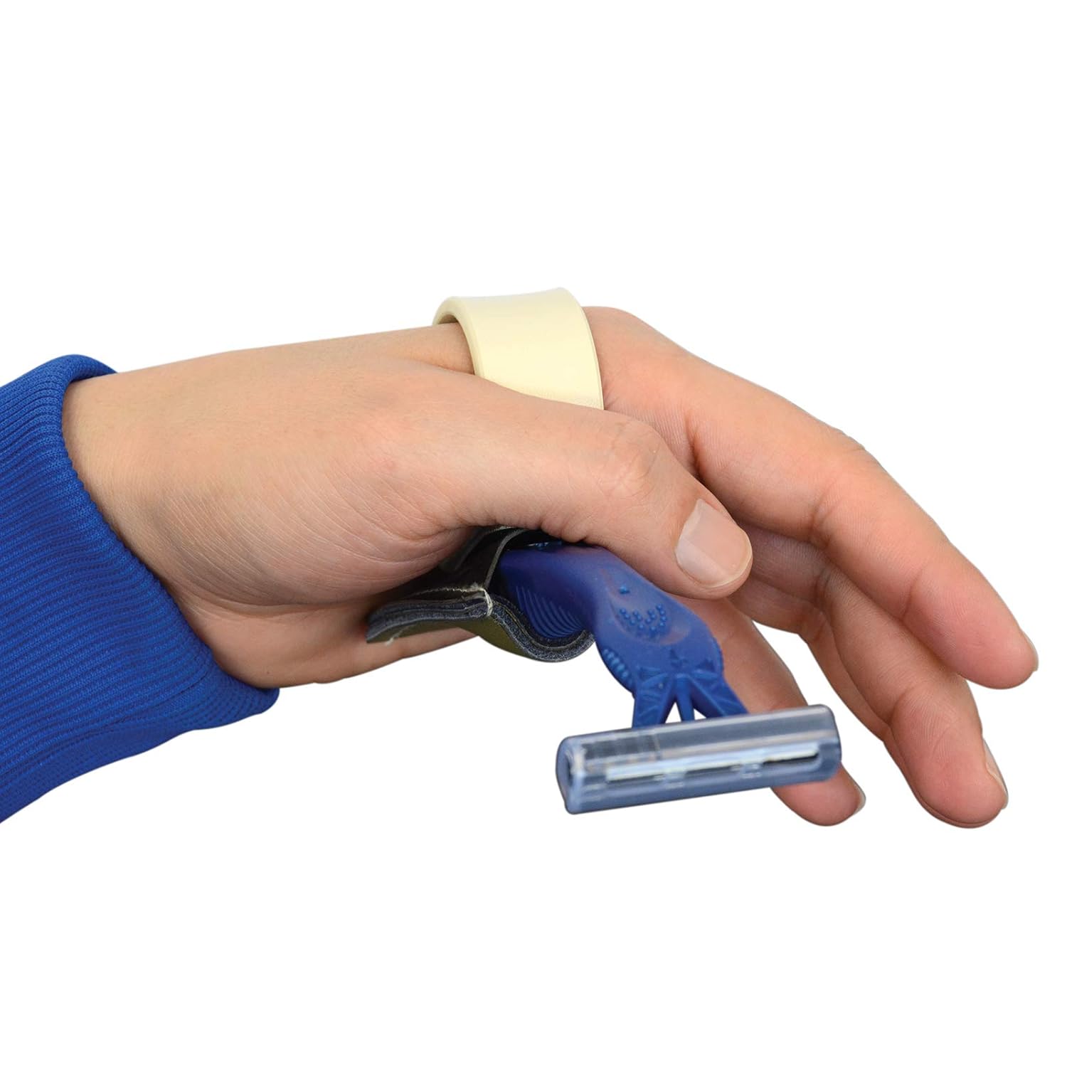 Sammons Preston Quadriplegic Palmar Clip with Double Pocket, Medical Device and Daily Living Tool for Quadriplegic and Weak Grasp Individual to Hold and Use Utensils and Small Handled Tools: Industrial & Scientific