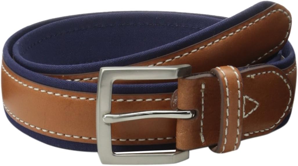 Tommy Bahama Men's Casual Canvas and Leather Belt at Amazon Men’s