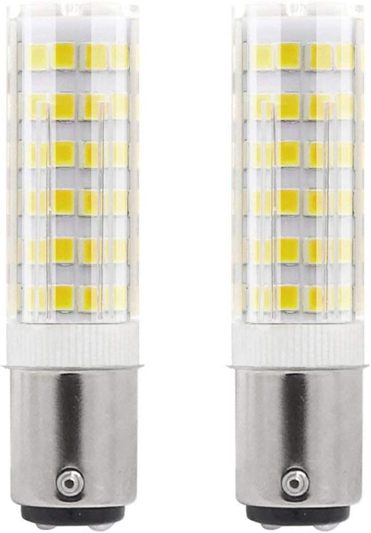1819 BA15D LED light Bulbs Dimmable 5W Equivalent to 60 Watt Halogen Bulb,220V-240V White (Pack of 2)