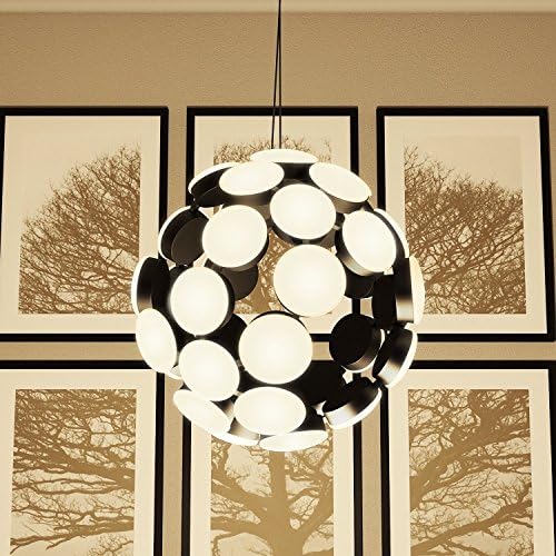 VONN VMC32620BL Globe Chandelier, 19.29"L x 19.29"W x 137.36"H, Black