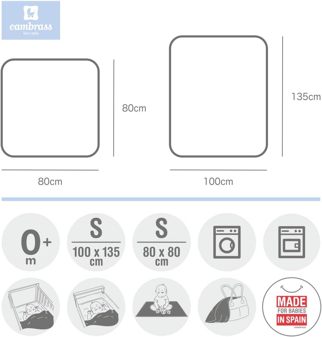 Cambrass Bouti Bedspread (100 x 135 cm, Stela Grey) - Image 4