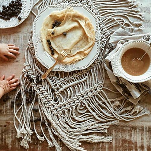 macrame placement, Macrame table Centerpiece, Modern Macrame, boho placement macrame table runner, Boho decor, boho art, boho home