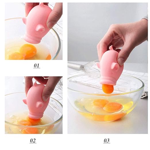 WJPSQ Huevo de Silicona Blanca Separador Creativa de los Huevos de ...