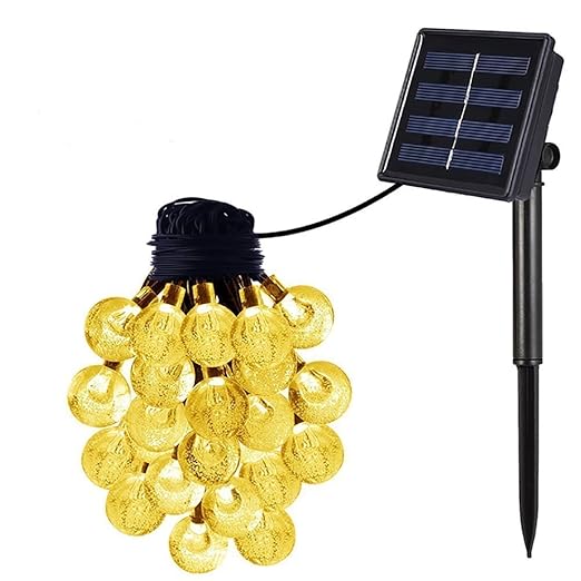 title=OxyLED SL50 solar string lights (30 transparent balls) warm white light
