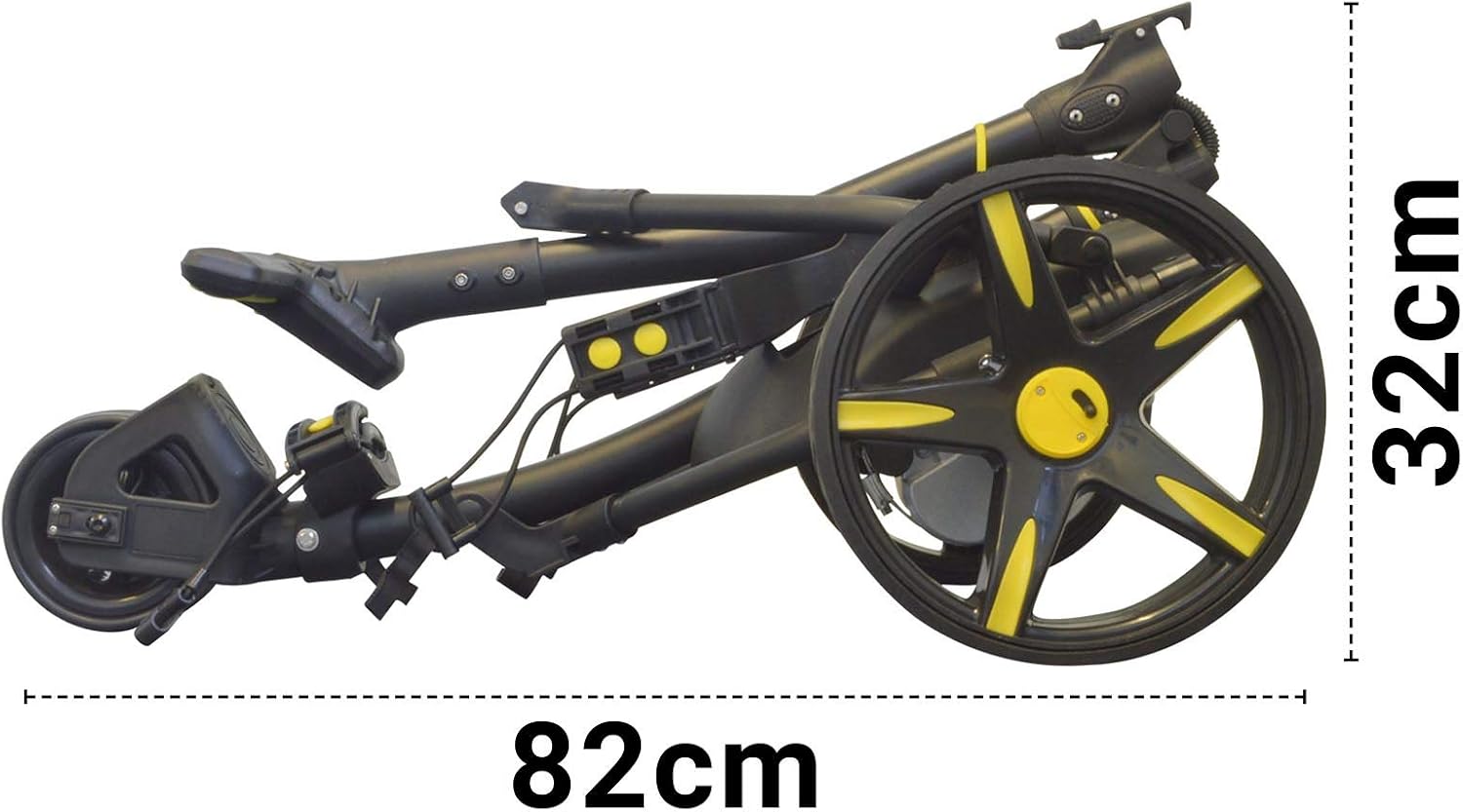 Rider Electric Golf Trolley (Black & Yellow) - Image 3