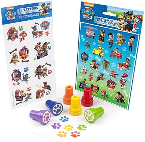 Paw Patrol Party Favor Pack - Stickers, Tattoos, Paw Print Stampers