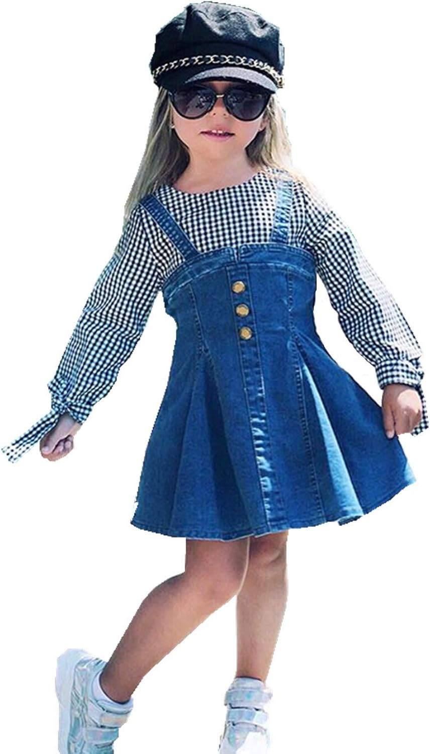baby girl long sleeve denim dress
