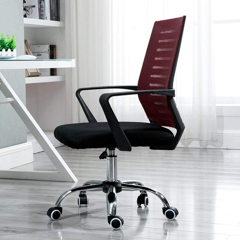 Silla de trabajo ergonómica de malla giratoria con respaldo medio