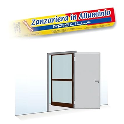 Zanzariera Porta Battente 100x240cm Riducibile Marrone