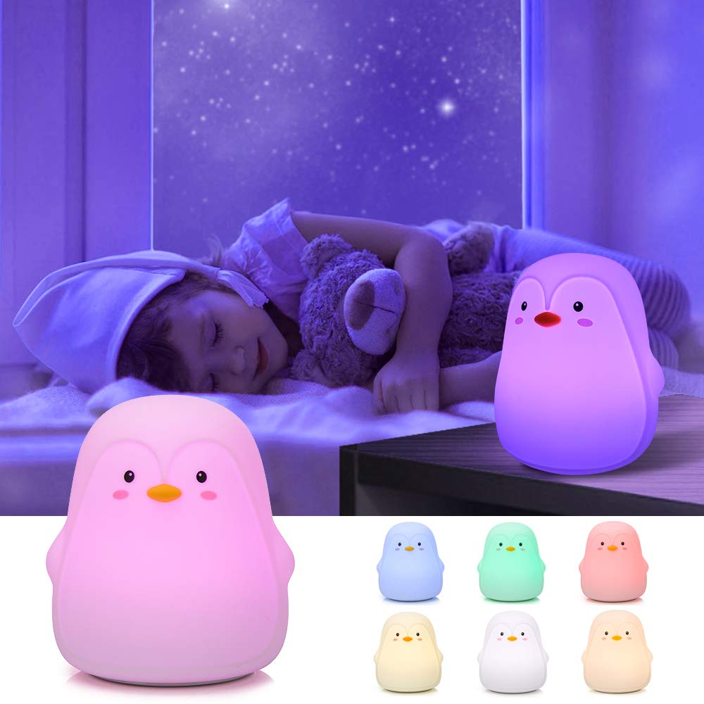 Penguin Gifts, GoLine Kids Night Lights for Girls, Gifts for Women Girlsfriend Teen Girls,Christmas Kids Lamp Best Gifts for Toddlers.