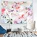 Jiamingyang Flower Elephant Print Wall Hanging Tapestry Bohemian Room Decor Bedding Rug (Large/80