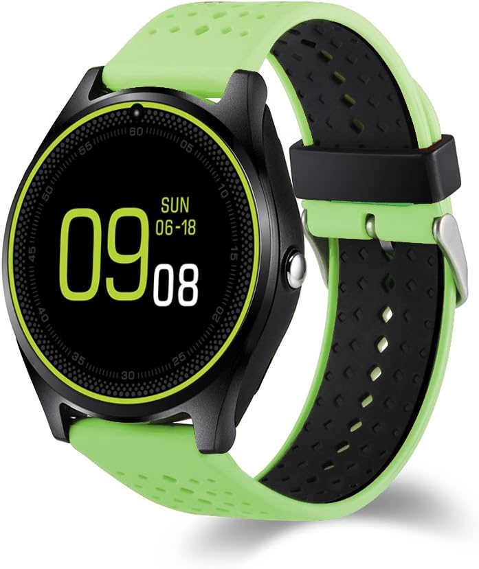 Bluetooth Smart Watch, Touch Screen Smart Wrist Watch with Camera Water-Resistant Fitness Tracker,Pedometer Sports Smartwatch,Phone Sim Card Slot for Android iPhone Samsung Men Women Kids-Green