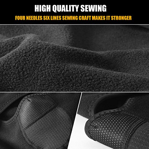 JIUSY Winter Thermal Thick Fleece Balaclava Ski Face Mask Neck Warmer Hood Cover Breathable Windproof Dust UV Protection Cold Weather for Skiing Snowboard Cycling Motorcycle Hunting Men Women Black #1 - Thumbnail 5