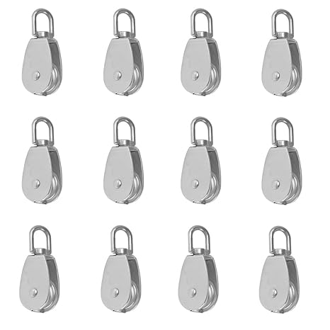 Sharplace 12 Stück Edelstahl Umlenkrolle Set