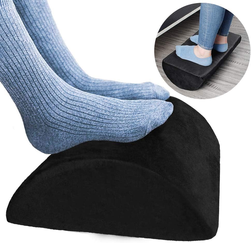Ergonomic Foot Rest Under Desk, NonSlip Sponge Cushion with Massage