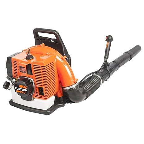 FUXTEC Benzin Laubbläser FX-LB185T rückentragbar, Blasgeschwindigkeit 115 m/s - 0.42 m³/s, Leistung 4000 Watt - 5,44 PS bei 7