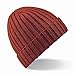 Beechfield Unisex Winter Chunky Ribbed Beanie Hat (One Size) (Black)