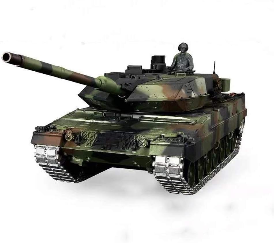 XSLY German Leopard 2A6 Remote Control Tank Crawler Off-Road Vehicle Oversized Battle Model Can Be Launched Adjustment RC Kids Toys Tank Off-Road Racing Car 5000mAh Battery Children Gift