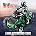 Haktoys HAK142 MotoHawk 1:10 Scale R/C ATV (Orange Or Green) | Multi-Functional 3-wheeled Radio Control Car Motorcycle Road Racer with LED Headlights | Safe and Durable Toy for Kids, Teens and Adults