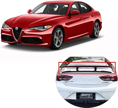 Amazon Co Jp 21 Diy 車のトランクリアスポイラーリップ リアスポイラーgtウイングスタイル スポイラースティックには アルファロメオジュリア18に適合します スポーツ アウトドア
