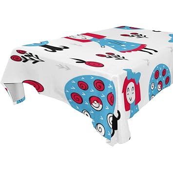 Amazon テーブルクロス テーブルカバー 長方形 リトルガール キュート