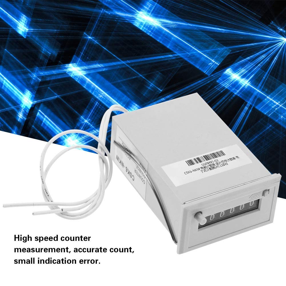 6 Digit Frequency Counter High Speed Electromagnetic Pulse Counter AC 220V / AC 110V / DC 24V / DC 12V(AC 110V) - Image 4