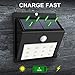 QPAU Solar Lights Outdoor Step Lights 12 LED Motion Sensor Lights Wireless Waterproof for Patio/Yard/Garden/Path/Home/Driveway/Stairs, 3 Intelligent Modes