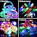 BUDI 66 Pack LED Glow Party Favors for Kids/Adults 50 Light Up Rings + 6 Jelly Bumpy Rings + 5 Flashing Shutter Shade Glasses + 5 Led Bracelets Glow in The Dark Party Favors Glow Party Supplies