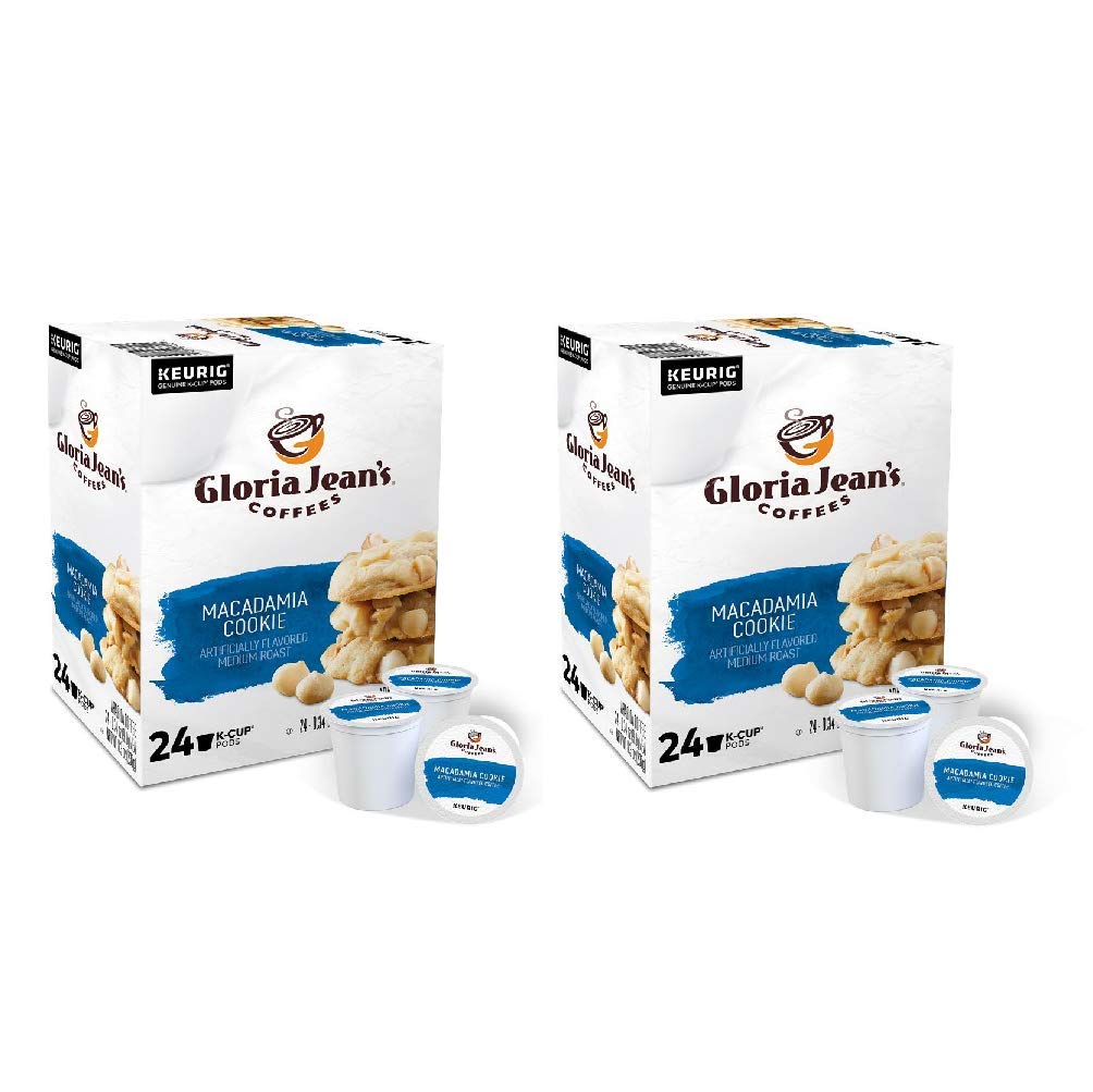 Gloria Jean's Macadamia Cookie Coffee Single Serve K-Cup Pods for Keurig Brewers (48 Count)