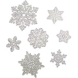 Christmas Dies Metal Cutting Dies in Die Cut Machine for Scrapbooking Card Making(7pcs Snowflake)