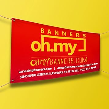 Amazon Com Custom Vinyl Business Banner Uv Full Color Banner