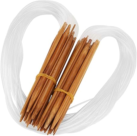 Ferri Da Maglia Akozon Ferri Da Maglia Circolari Lunghi 18 Pz Aghi Per Maglieria In Bambu A Doppia Punta Circolare Da 0 2 1 Cm Con Tubo Trasparente 80cm Amazon It Casa E Cucina