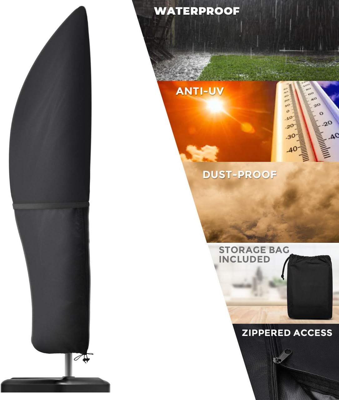 Amazon Com Homitt Patio Umbrella Cover Cantilever Outdoor