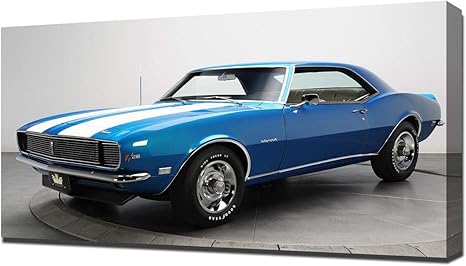 Amazon Com Lilarama Usa 1968 Chevrolet Camaro Z28 Rs V6 Canvas Art Print Wall Art Canvas Wrap Posters Prints