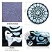 Ricdecor Beach Towel Indian Mandala Microfiber Large Round Beach Blanket with Tassels Ultra Soft Super Water Absorbent Multi-Purpose Towel 59 inch Across (NO.19)