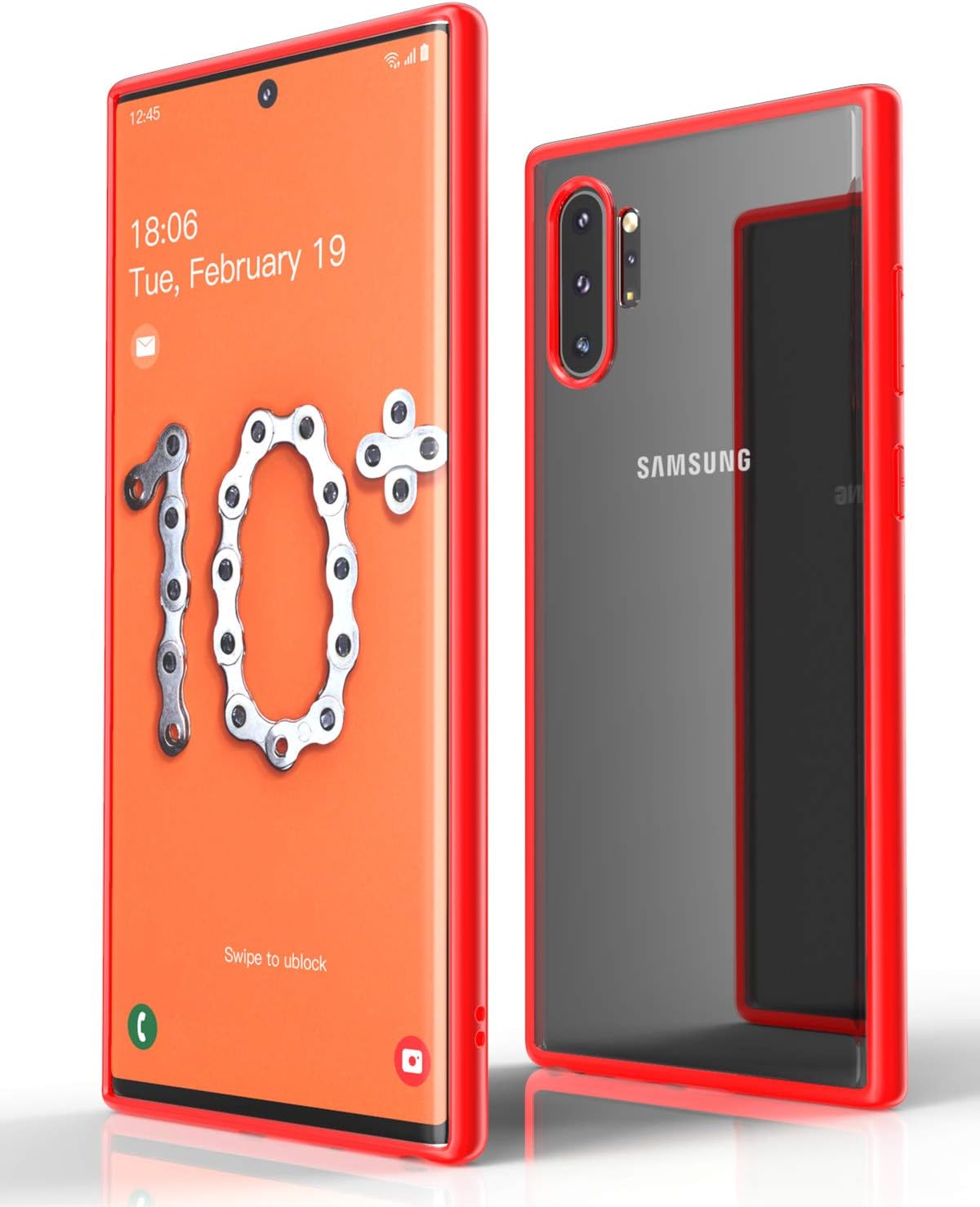 TOUBER for Samsung Galaxy Note 10 Plus/5G Case, with Flexible and Durable Shock Absorption with Super Crystal Material, [Slim Thin Fit] Cover Designed for Samsung Galaxy Note 10 Plus