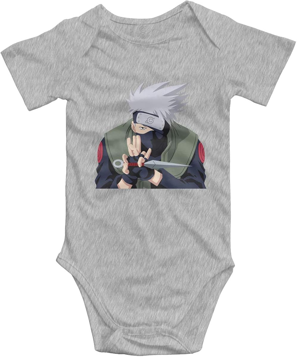 Jimdodo Boys Girls Baby Kakashi Hatake Naruto Infant Onesies Cotton Black