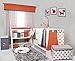 Bacati - Playful Fox Orange/Grey 2 Pack Crib Fitted Sheets (Orange/Grey Fox Print)