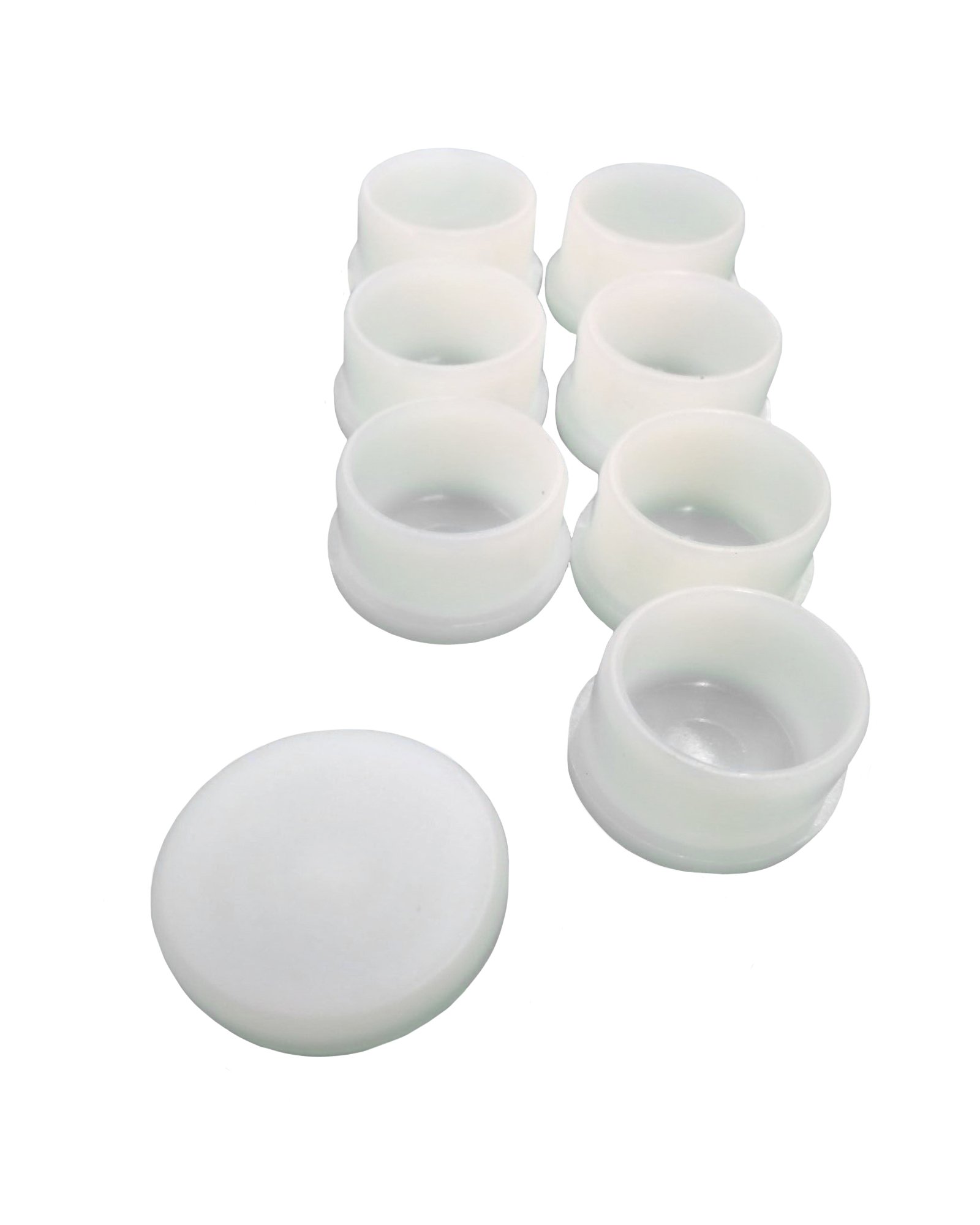 Galleon 16 Pcs White Plastic Snap On Chair Table Leg Insert Pads