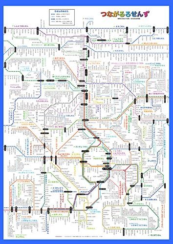 Amazon つながるろせんず 関東地方 ひらがな路線図 関東地方のjr全路線全駅掲載 都市部の私鉄は省略 サイズポスター 路線図屋 文房具 オフィス用品 文房具 オフィス用品