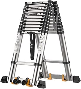 Escaleras telescópicas Escalera plegable de extensión de 7,6 pies con