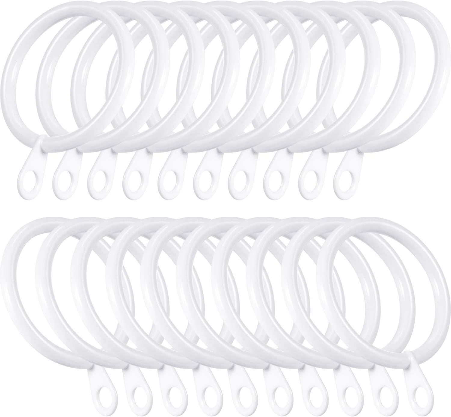 Shappy Metal Drapery Curtain Rings Hanging Rings for Curtains and Rods, Drape Sliding Eyelet