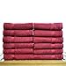 Chakir Turkish Linens Premium Cotton Absorbent Turkish Towels (Washcloths - 12 Piece, Cranberry)
